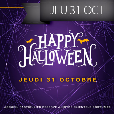 Jeudi 31 octobre 2019 - Pure Purple soirée Halloween !